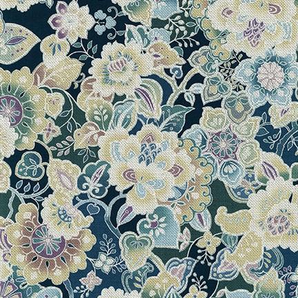 RK Moonlight Garden, 19000-62 Indigo - Cotton Fabric
