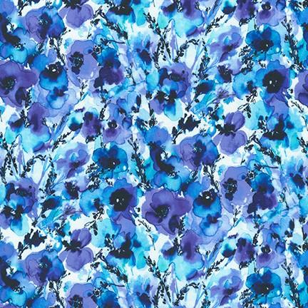 RK Wishwell: Wild Blue - WELD-20245-73 Lake - Cotton Fabric