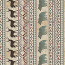 TT Cabin Adventure Animal 11" Stripe NATURE-CD1698-NATURAL - Cotton Fabric