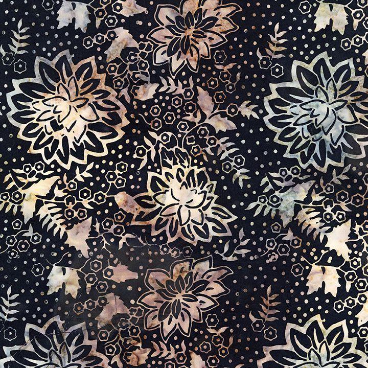 TT Tonga Black Cherry Batiks - B1793-JET - Cotton Batik Fabric