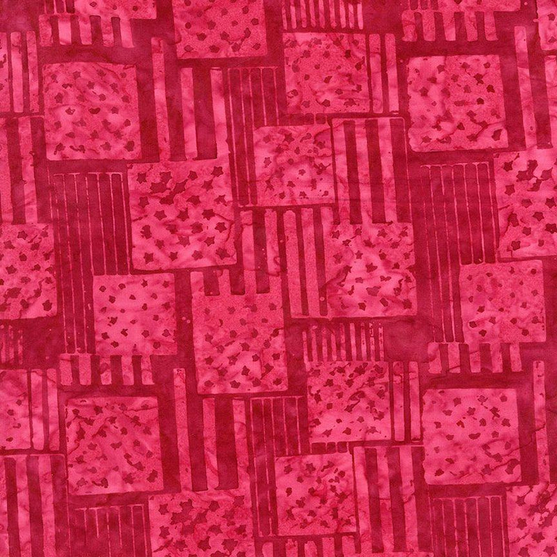 TT Valor Batiks B1986-RED - Cotton Fabric