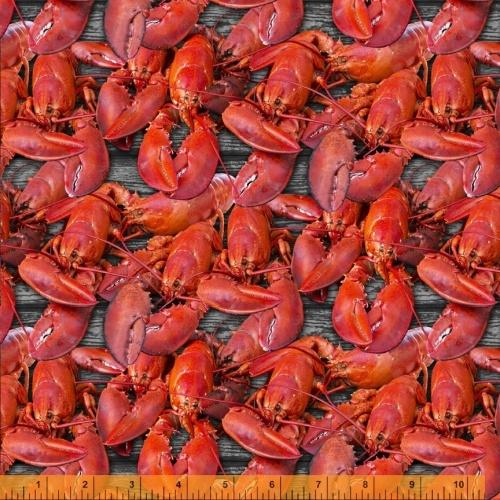 WHM A La Carte 51903D-X Lobsters - Novelty Quilt Fabric