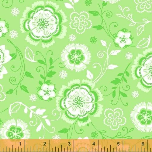 WHM All A Flutter 48153-6 Green - Cotton Fabric