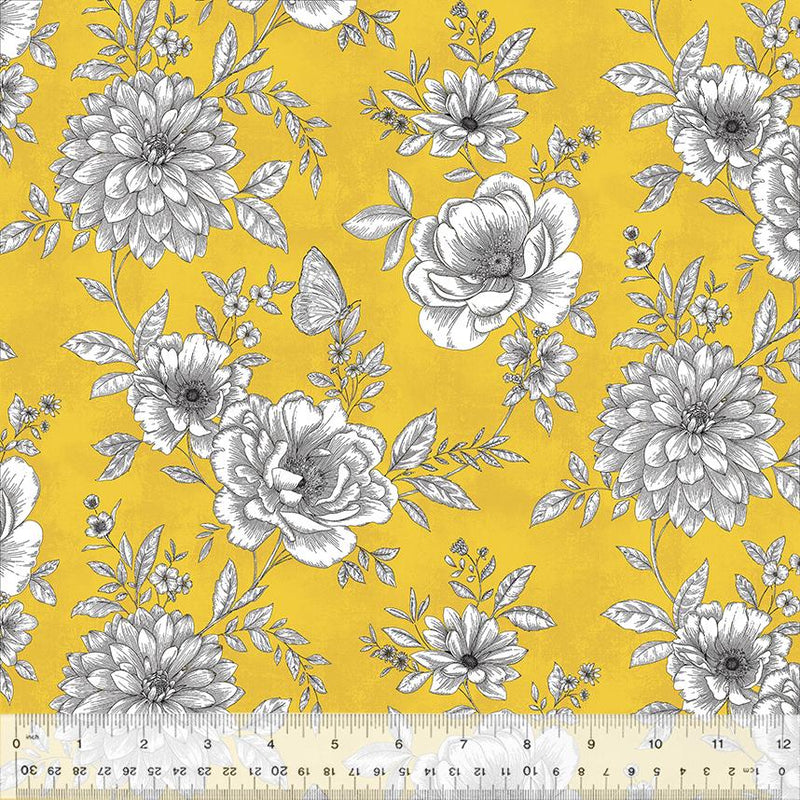 WHM Belle 53435-1 Yellow - Cotton Fabric