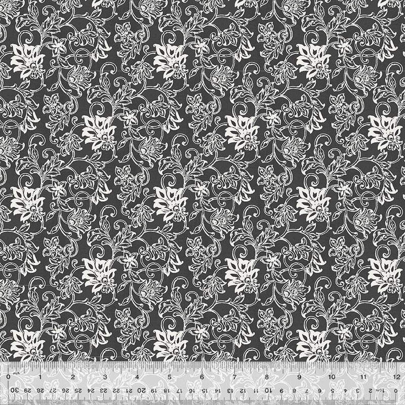 WHM Belle 53439-2 Charcoal - Cotton Fabric