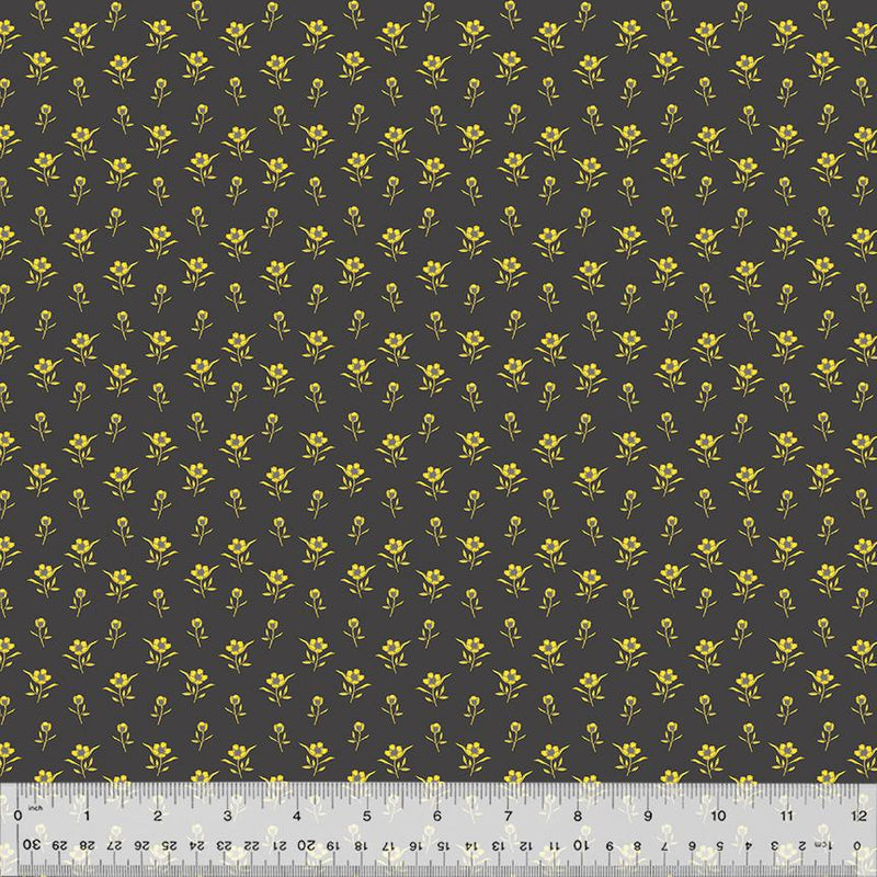 WHM Belle 53440-2 Charcoal - Cotton Fabric