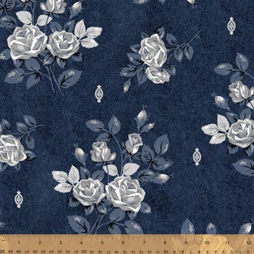 WHM Gina 50922-1 Dark Blue - Cotton Fabric