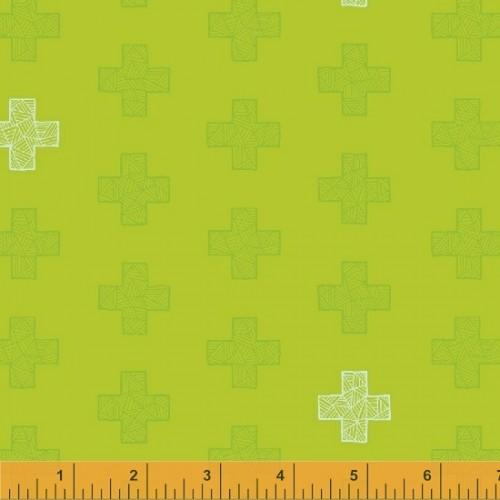 WHM Good Vibes Only 51102-5 Green - Cotton Fabric