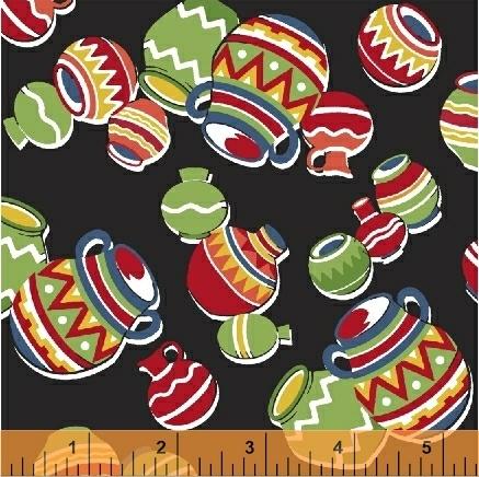 WHM South of the Border 43469-1 Gray - Cotton Fabric