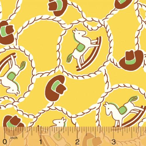 WHM Storybook Ranch 50700-4 Yellow - Cotton Fabric