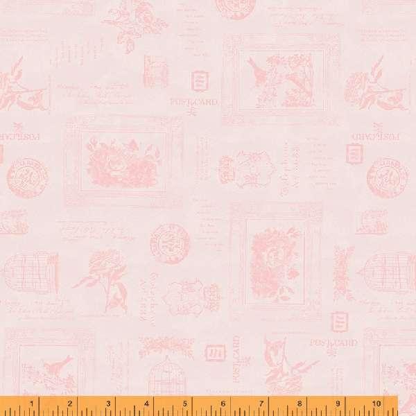 WHM Wish You Were Here 53365-4 Rose - Cotton Fabric