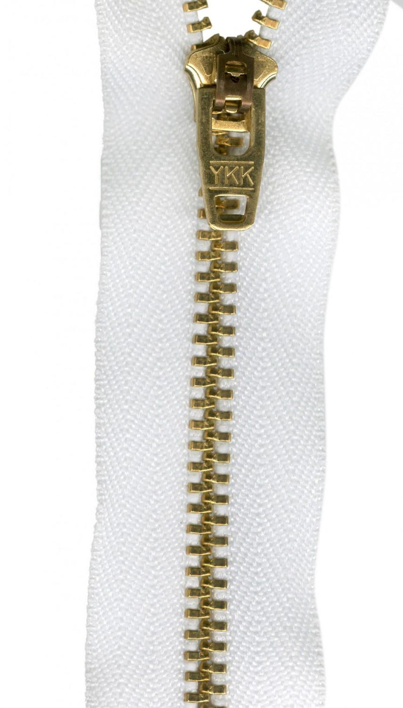 YKK Jean Zips Zipper 7 Inch White - JEAN-501