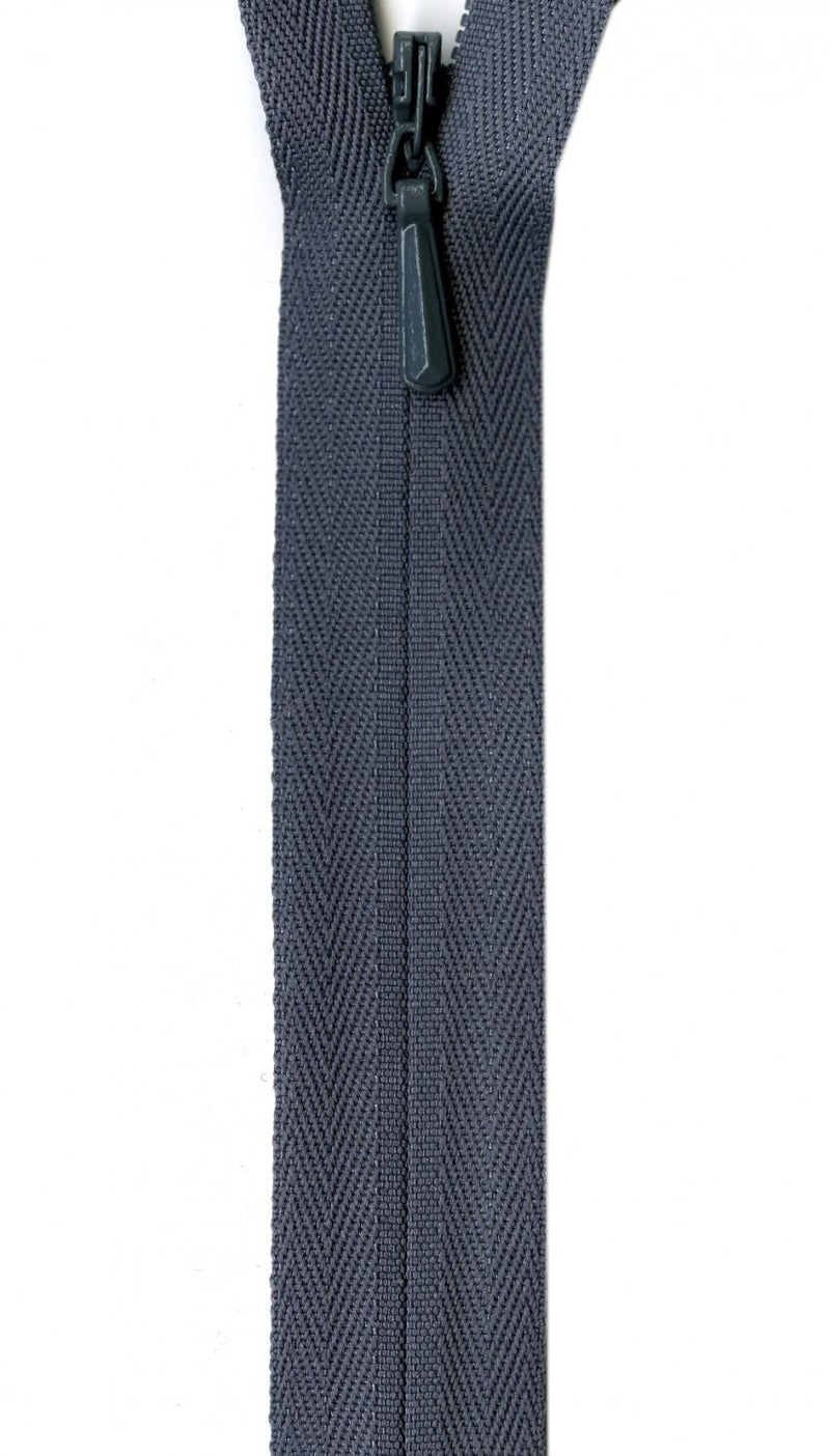 YKK Unique Invisible Zipper 14 Inch Medium Grey - UNI14-578