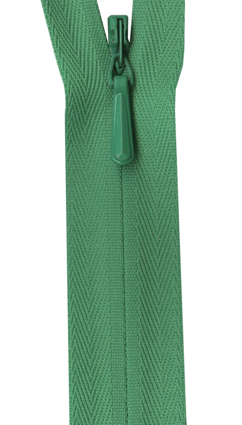 YKK Unique Invisible Zipper 14 Inch Shamrock Green - UNI14-538