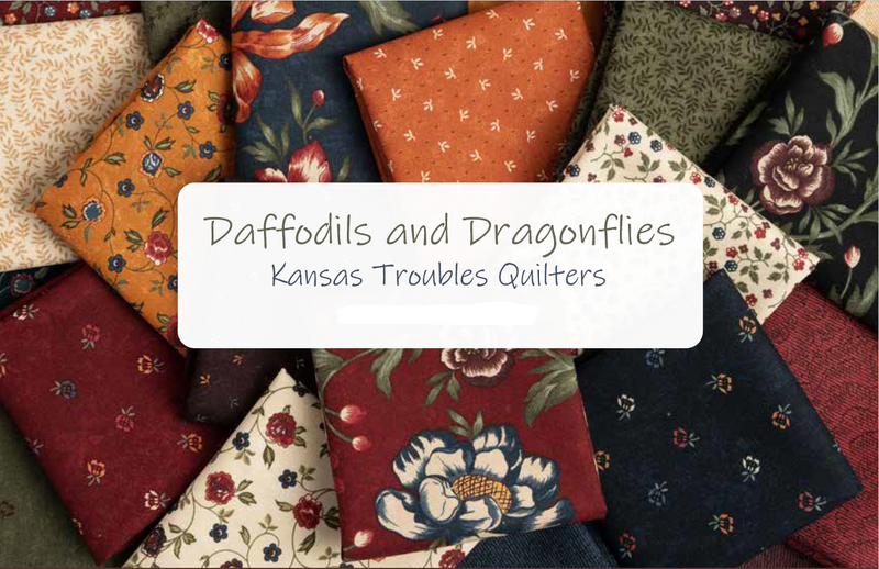 Daffodils and Dragonflies by Kansas Troubles Quilters for Moda Fabrics