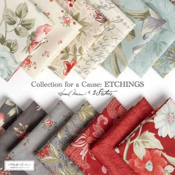 Collection for a Cause: Etchings by Howard Marcus and 3 sisters for Moda Fabrics.