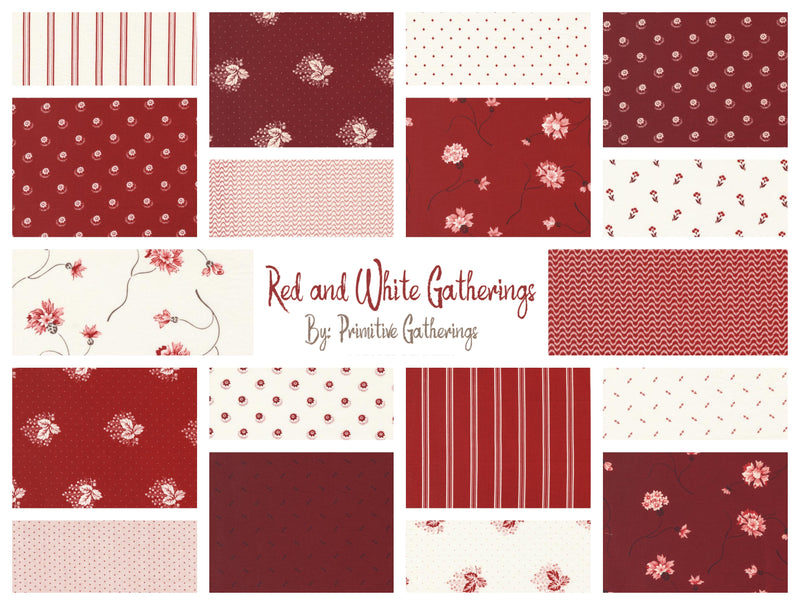 Red & White Gatherings by Primitive Gatherings for Moda Fabrics