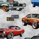 QT Heavy Metal Hot Rods - 30705-K Gray - Cotton Fabric