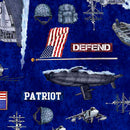 QT Patriot Navy Allover - 30936-N Light Navy - Cotton Fabric