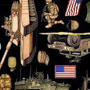 QT Patriot Army Allover - 30937-J Black - Cotton Fabric