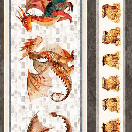 QT Dragon Dreams Dragon Decorative Stripe - 30957-X Multi - Cotton Fabric