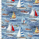 3 WISHES Fair Winds and Following Seas - 23760-BLU - Cotton Fabric