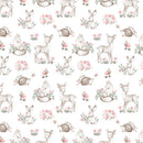 3 WISHES Sweet Woodland - 24518-WHT - Cotton Fabric