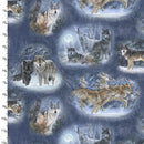 3 WISHES Under the Moonlight - 23768-BLU - Cotton Fabric