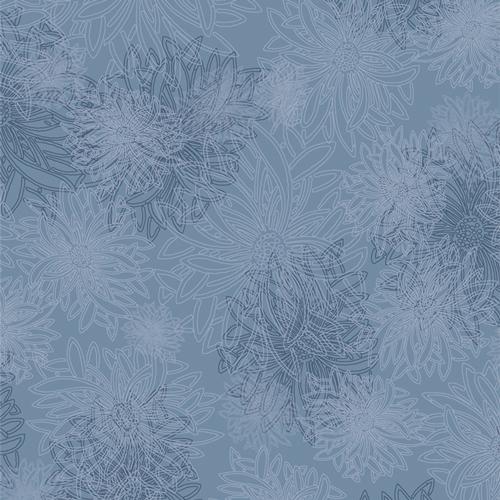 AGF Floral Elements - FE-557 Blue Jay - Cotton Fabric