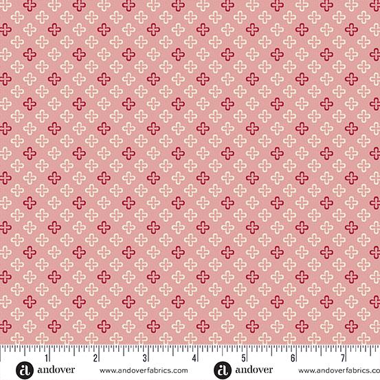 AND A Woodsy Cottage Fresh Linen - A-1366-E Rose Pink - Cotton Fabric