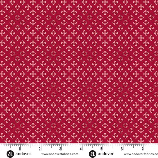 AND A Woodsy Cottage Fresh Linen - A-1366-R Amaranth - Cotton Fabric