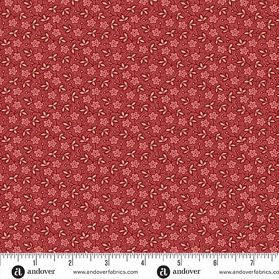 AND Always and Forever Blossoms - 1664-R Berry - Cotton Fabric