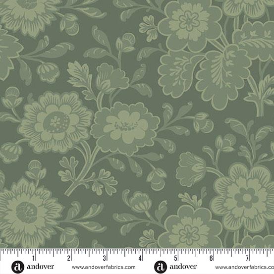 AND Always and Forever Canopy - 1661-G Teal - Cotton Fabric