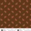 AND Always and Forever Rosehips - 1665-N Chocolate - Cotton Fabric