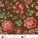 AND Always and Forever Wild Rose - 1660-N Chocolate - Cotton Fabric
