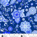 AND Amsterdam Bloom 108" - 1691-B Cobalt - Cotton Fabric