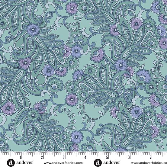 AND At Days End Heritage - A-1092-T Grassy Fields - Cotton Fabric