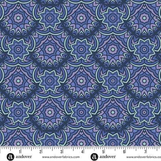 AND At Days End Terraced - A-1097-B Twilight - Cotton Fabric