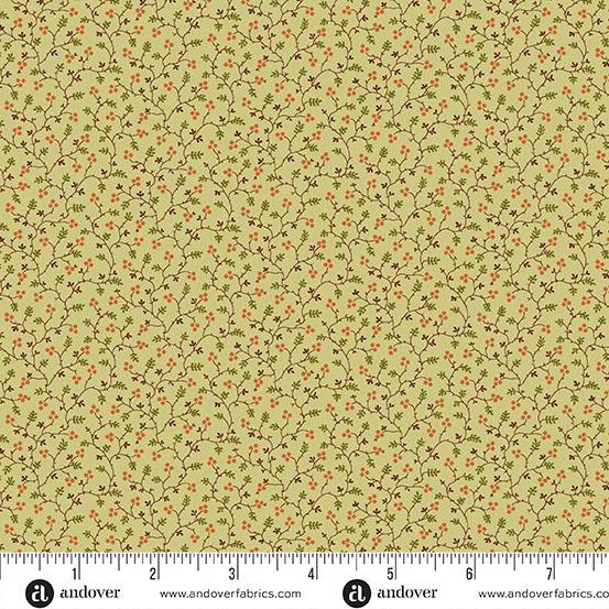 AND Autumn Woods Berryvine - A-1552-G Moss - Cotton Fabric