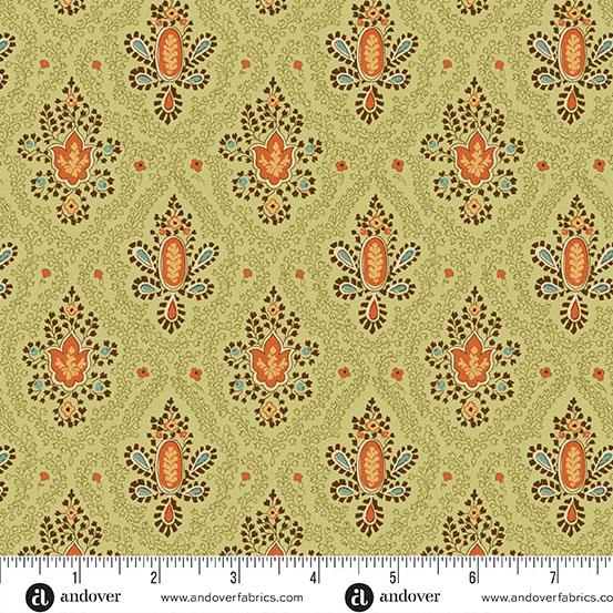 AND Autumn Woods Cornucopia - A-1544-G Moss - Cotton Fabric