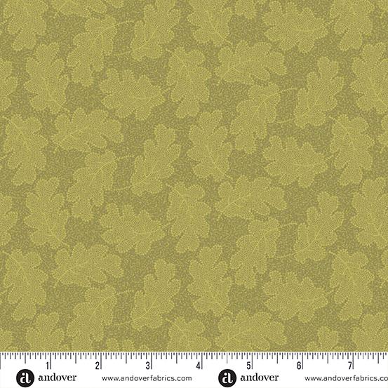 AND Autumn Woods Oakleaf - A-1547-G Moss - Cotton Fabric
