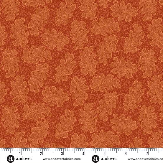 AND Autumn Woods Oakleaf - A-1547-O Camp Fire - Cotton Fabric