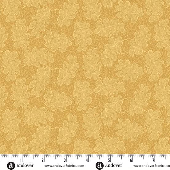 AND Autumn Woods Oakleaf - A-1547-Y Maize - Cotton Fabric