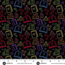 AND Back To School Book Lover - 10244-K Black - Cotton Fabric
