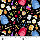 AND Back To School School Supplies - 10240-K Black - Cotton Fabric