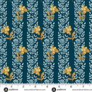 AND Beach House Blue Poppy - A-1166-B Midnight - Cotton Fabric