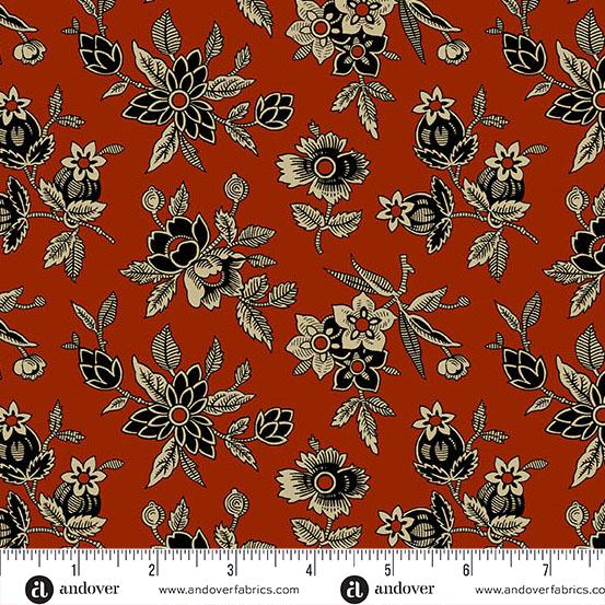 AND Bridgeport Blooms - 5600-R Red - Cotton Fabric