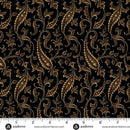 AND Bridgeport Paisley Vines - 5601-K Black - Cotton Fabric