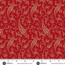 AND Bridgeport Paisley Vines - 5601-R Red - Cotton Fabric