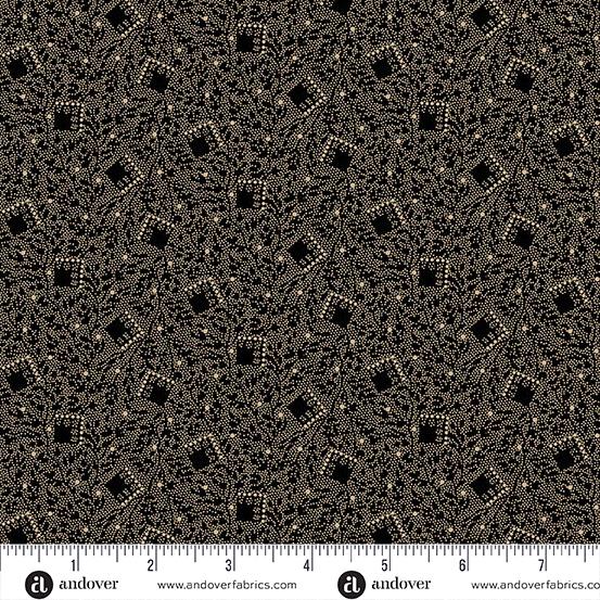 AND Bridgeport Tumbling Squares - 5604-K Black - Cotton Fabric